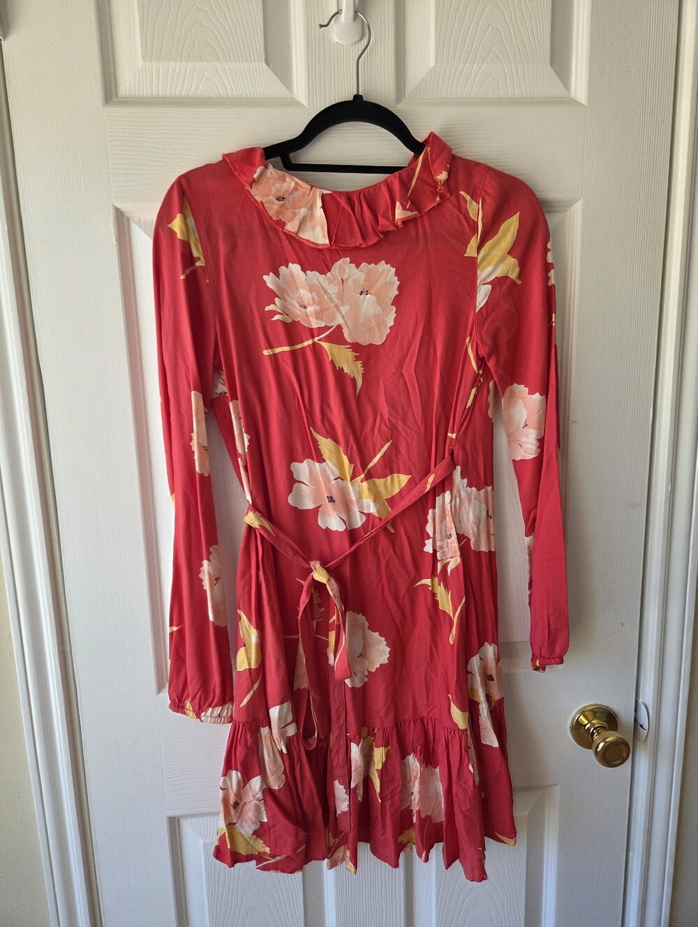 Billabong Floral Wrap Dress XS Pink Rose